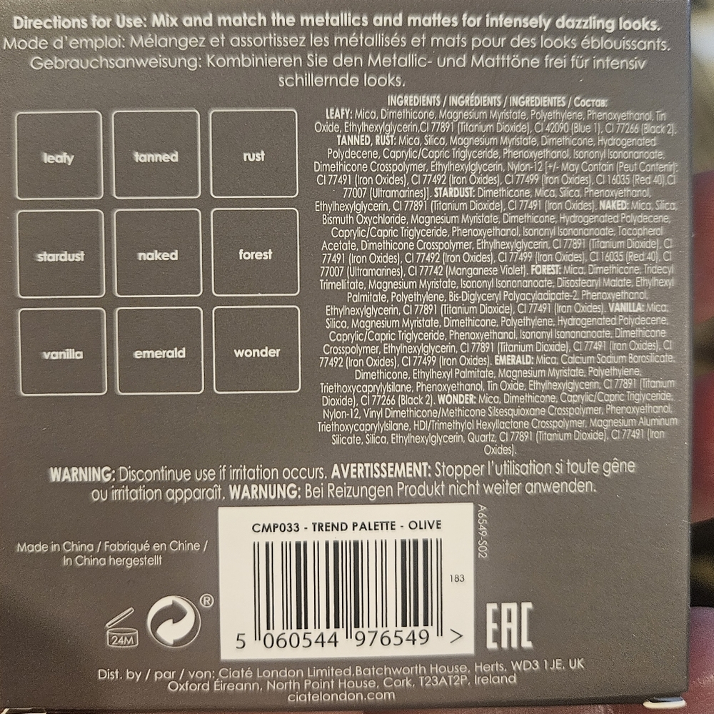 Ciate London Eyeshadow Pallet - Picture 2 of 3